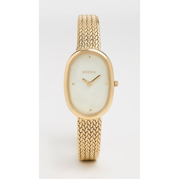 Breda Jane Watch in Gold White New with Box Womens Pearl - Picture 1 of 16
